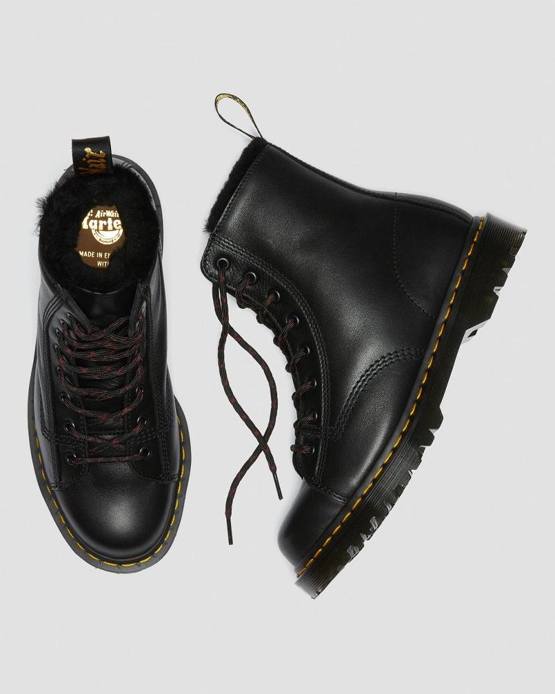 Dr Martens Barton Made in England Shearling Forede Læder Ankelstøvler Herre Sort | DK 433CTV